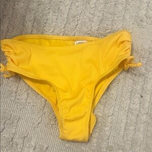 Yellow tie bikini bottoms